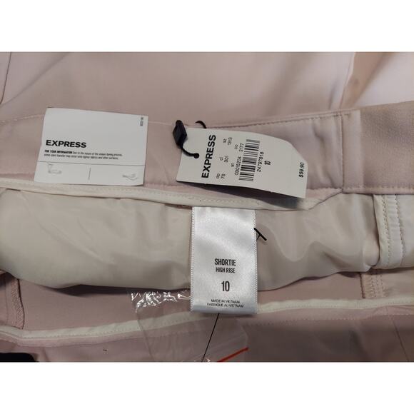 New Express Shorts Womens Sz 10 Shortie High Rise Pink nj - Picture 2 of 3